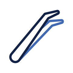 Tweezers Outline 2 Color Icon