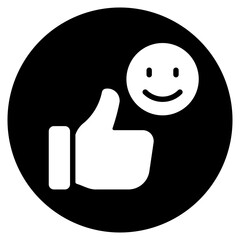 positive review glyph icon