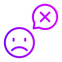bad review gradient icon