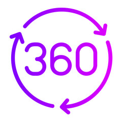 360 feedback gradient icon