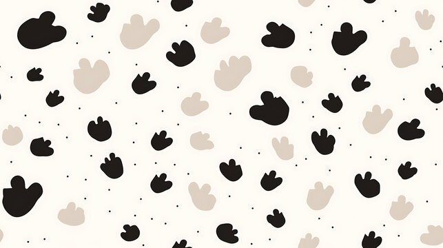 black and white spots background - Seamless tile. Endless and repeat print.
