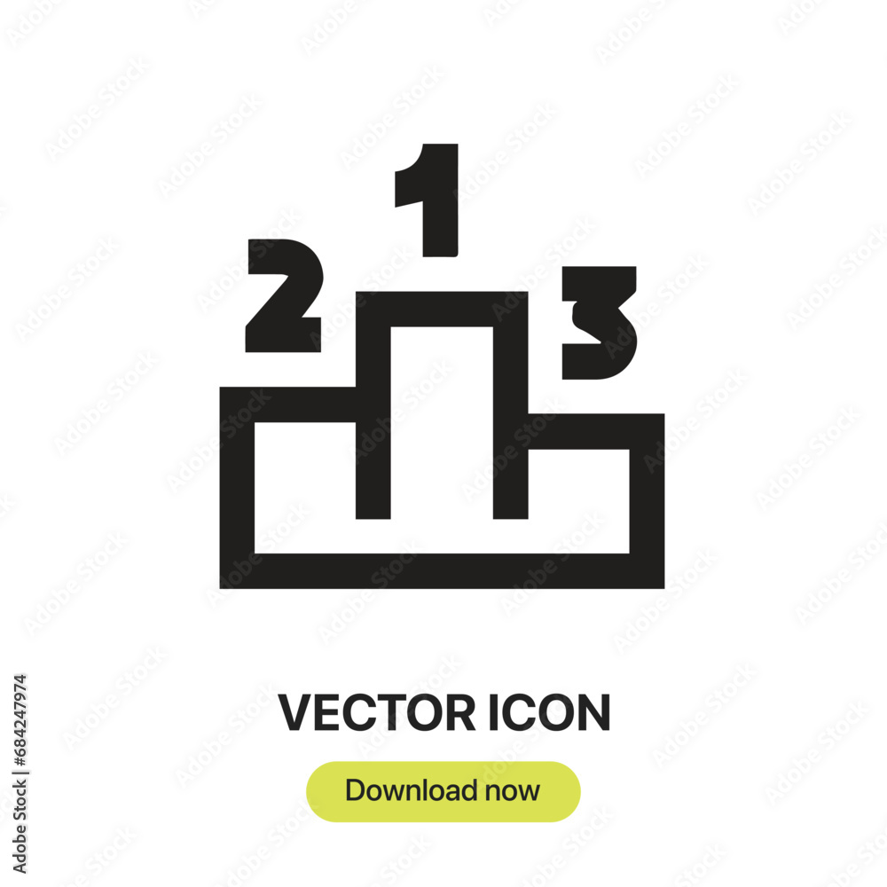 Leinwandbilder pedestal icon vector. linear-style sign for mobile concept and web design. pedestal symbol illustrat