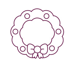 Set of Christmas hand drawn decorations. Wreath, Holly, gifts, branches spruce, red berries, christmas stocking. Greeting card, party invitation, stickers. 