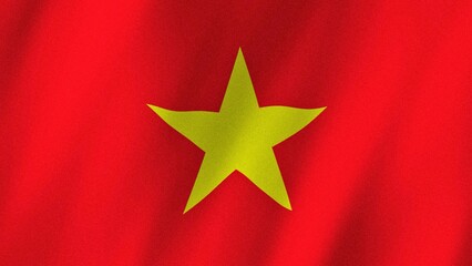 Vietnam flag waving in the wind. Flag of Vietnam images