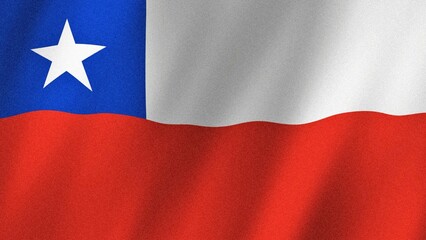 Chile flag waving in the wind. Flag of Chile images