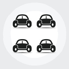 Naklejka premium flat vector car silhouette set, 