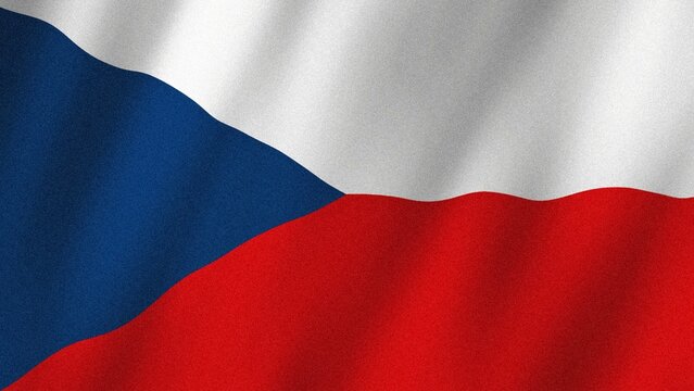 Czech Republic flag waving in the wind. Flag of Czech Republic images