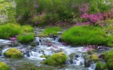 Fototapeta na wymiar Natural Spring BackNatural Spring Background topaz enhance jpeg ground
