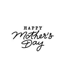 Fototapeta na wymiar Happy Mothers Day lettering