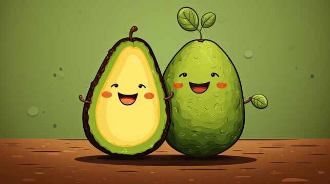 laughing funny avacads hugging, Lets Hug Day, copy space, banner