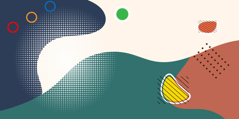 Abstract pop art background with wave pattern. Vector pattern. Color wave template and presentation design