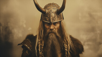 Portrait of a Viking, Editorial - obrazy, fototapety, plakaty