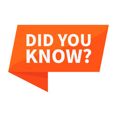 Did You Know In Orange Rectangle Parallelogram Ribbon Shape For Information Announcement
