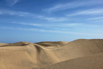 Fototapeta na wymiar Spain. Gran Canaria island. Dunes of Maspalomas