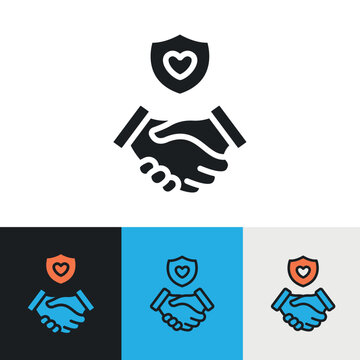 Trust icon . Containing confidence, credibility,friends and honesty., Vector solid icons collection.