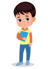 vector illustration of students in different postures