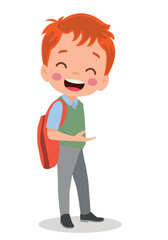 vector illustration of students in different postures