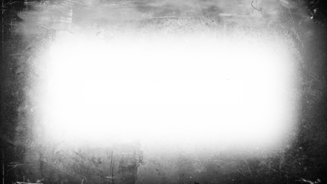 Grunge vignette edge overlay effect with worn old photograph texture on transparent background