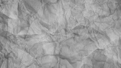 Heavily wrinkled paper texture overlay on transparent background