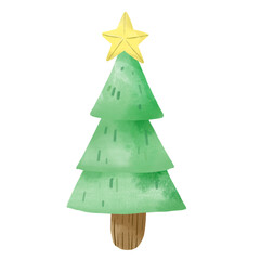 Fototapeta premium christmas tree isolated on white background