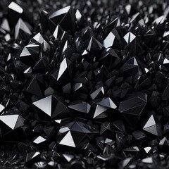 Abstract Background of Black Diamonds Dark Geometric Gems background made of triangles Abstract Wallpaper