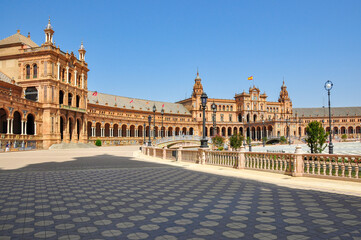 Fototapeta na wymiar Architecture of Spain square, Seville, Spain