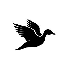 Obraz premium A silhouette bird black and white logo vector art clip