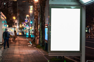 Blank billboard in the airport for advertisement or display your product. - obrazy, fototapety, plakaty