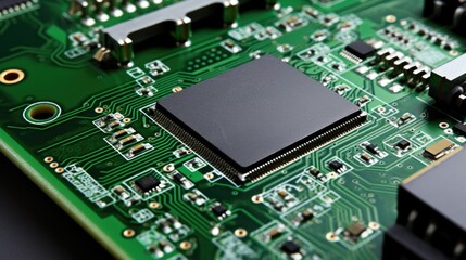 Obraz premium Pcb with microchips