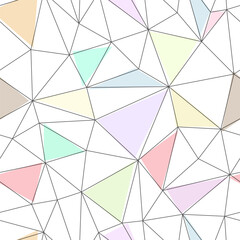 Obraz premium seamless vector linear pattern forms triangles with colored faces. Vector illustrations for textures, textiles, simple backgrounds, covers and banners