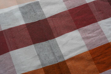 hand-woven , Plaid pattern, Loincloth pattern, Tartan pattern, Check pattern from local and cultural product in Thailand.