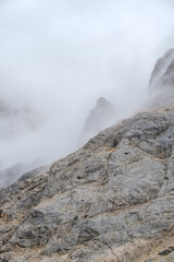 Sea of ​​clouds in high mountains