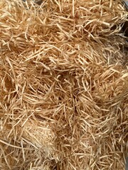 dry soft hay close up