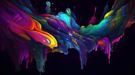 Colorful Abstract liquid painting background, modern background.