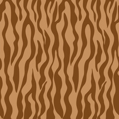 Abstract seamless pattern animal prints tiger flat style. stripes repeating background
