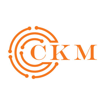 CKM letter design. CKM letter technology logo design on white background. CKM Monogram logo design for entrepreneur and business