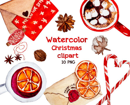 Watercolor Christmas Clipart