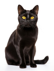 Bombay Cat, Studio Shot Isolated on Clear Background, Generative AI