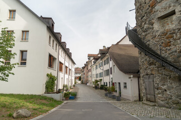 Historic old town in Bremgarten in Switzerland