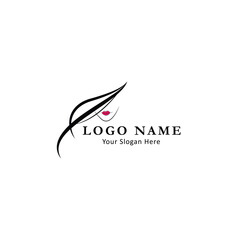 Lady face or fashion logo