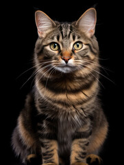 Obraz premium Ragmuffin Cat, Studio Shot Isolated on Clear Background, Generative AI