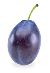 fresh plum fruit isolated on white background. clipping path