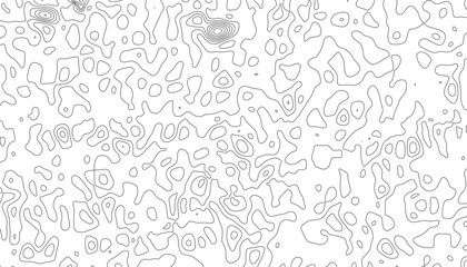 Abstract Topographic Contour Map Template. Abstract composition of mountains and surface on a white background.