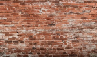 Brick wall of red color, old red brick wall texture background, Generative AI 