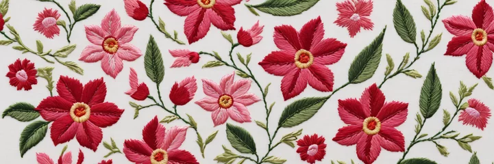 Badezimmer Foto Rückwand background with flowers fabric textured  © Pixel Prodigy
