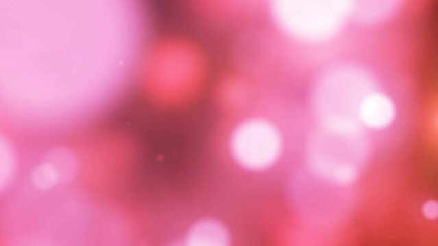 Fondo degradado animado, color rosa y rojo, con burbujas fuera de foco