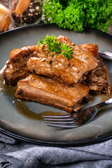 Braised pork ribs.