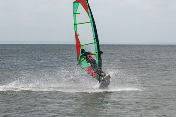 Windsurfing In the Azov Sea, Russia.