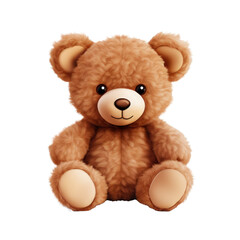 Obraz premium Watercolor soft toy bear isolated background