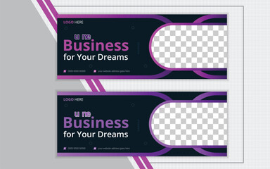 Corporate web banner design template